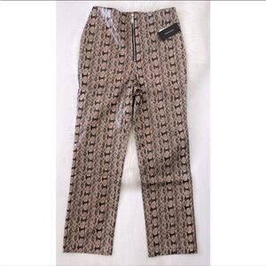 NWT Danielle Bernstein Snakeskin Animal Print Dress Pants Size 2